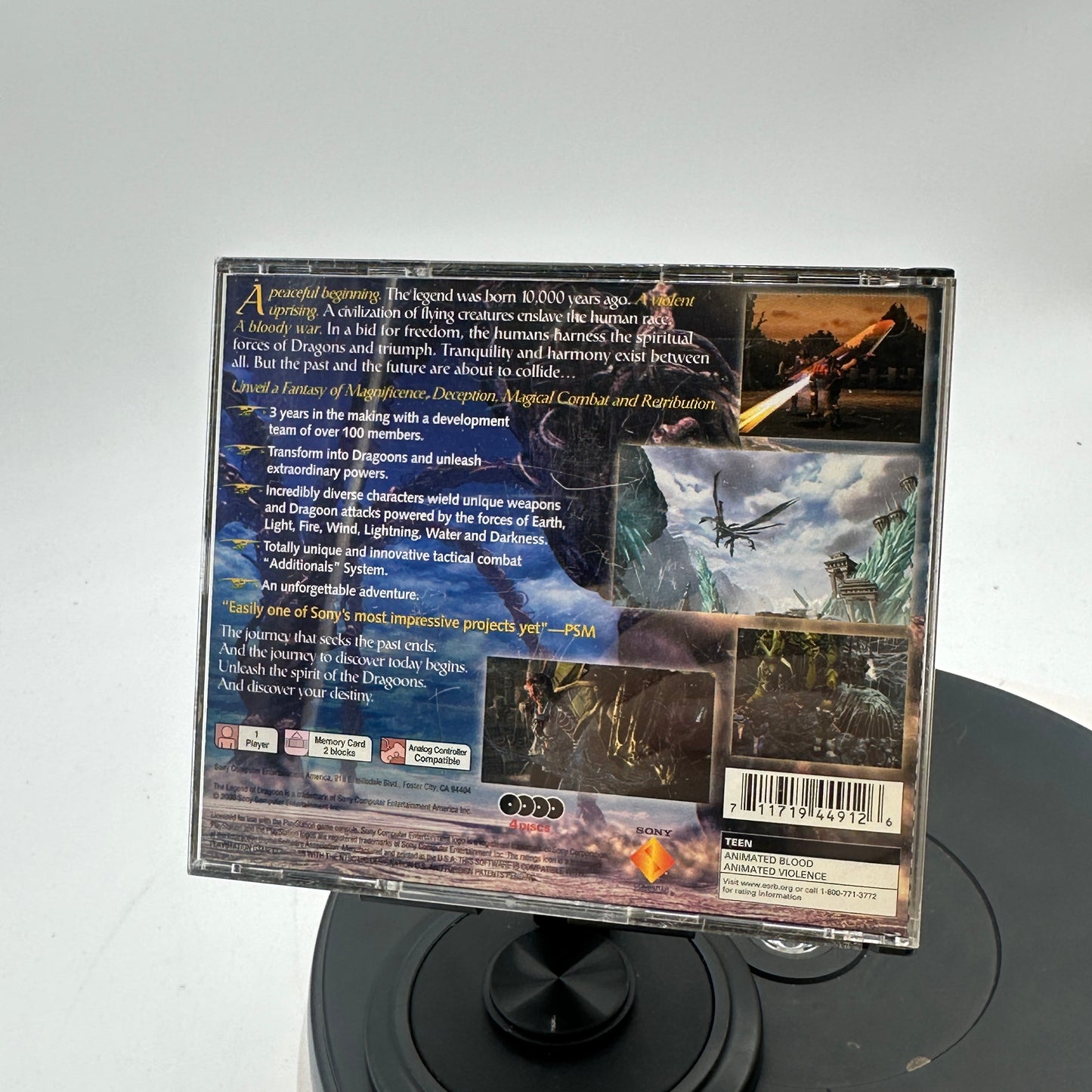 PlayStation Legend of Dragoon Video Game CIB