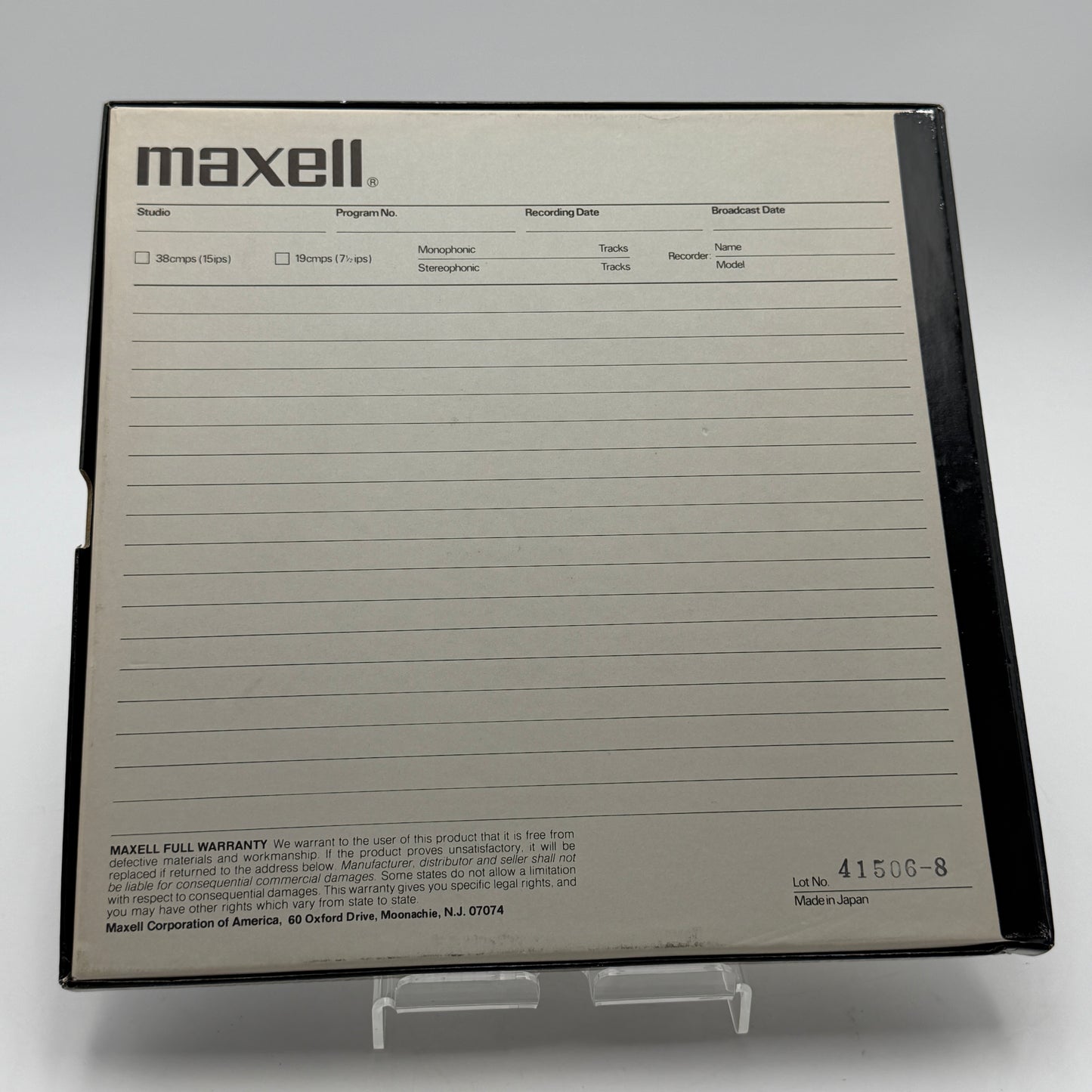 Maxell UD XL 35-180B Sound Recording Tape Black Open Box