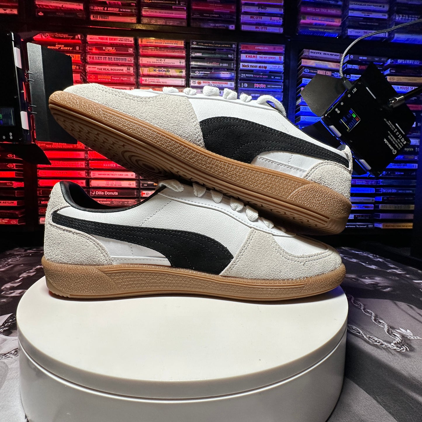 Puma Palermo Leather White/Vapor Grey-Gum 396464-01