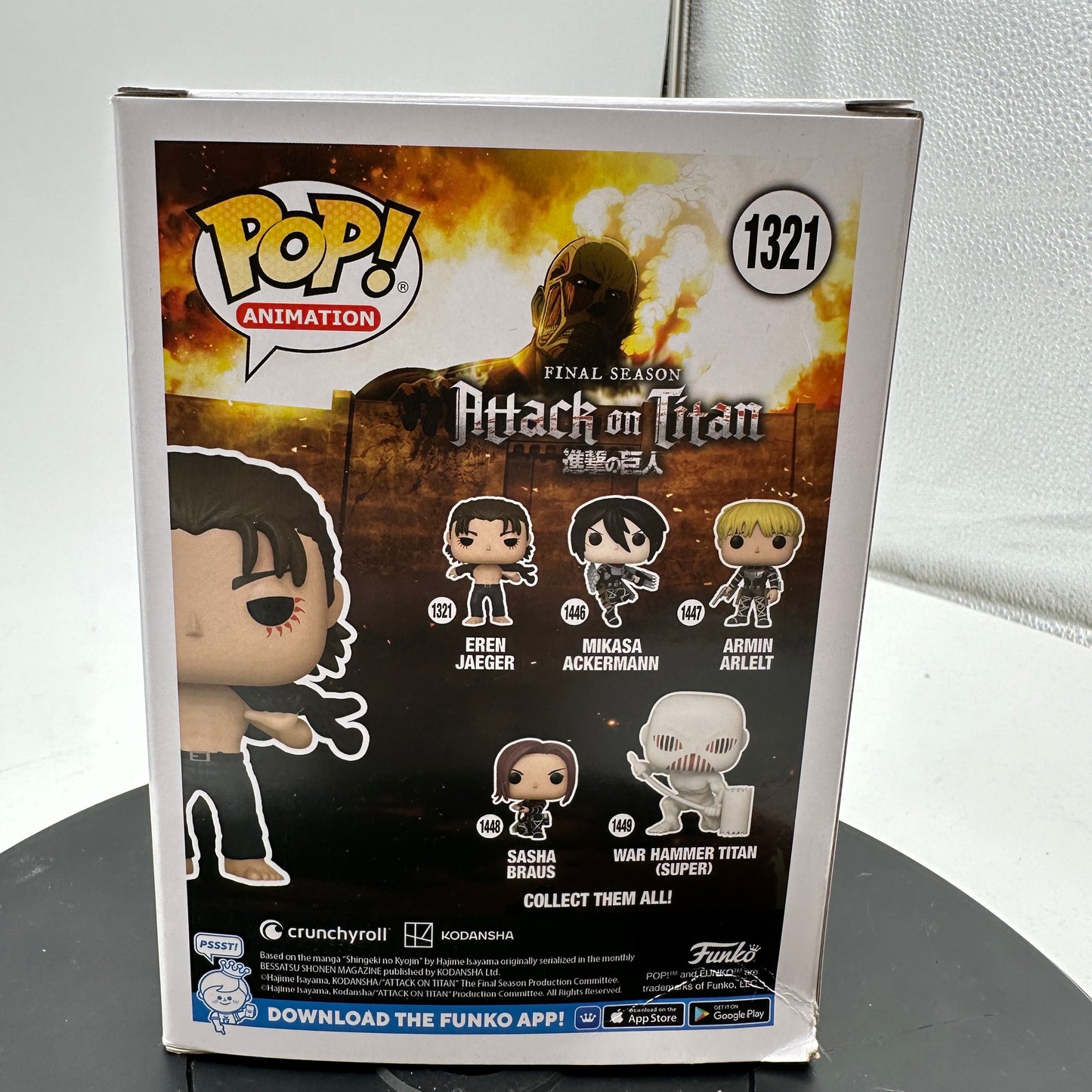 Funko Pop! Vinyl Attack on Titan Eren Jaeger #1321 Collectible Figure