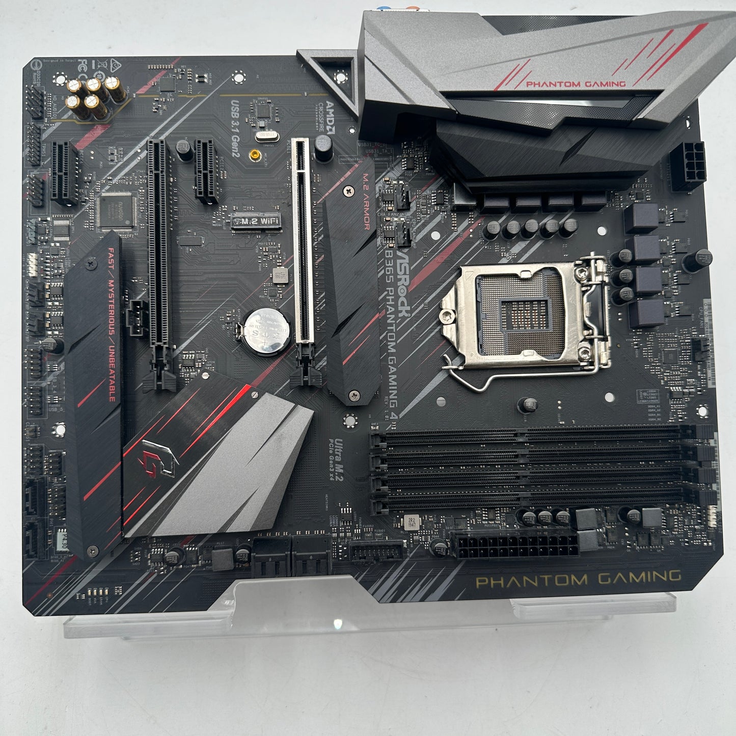 ASROCK B365 Phantom Gaming 4 Motherboard Black with WiFi Card