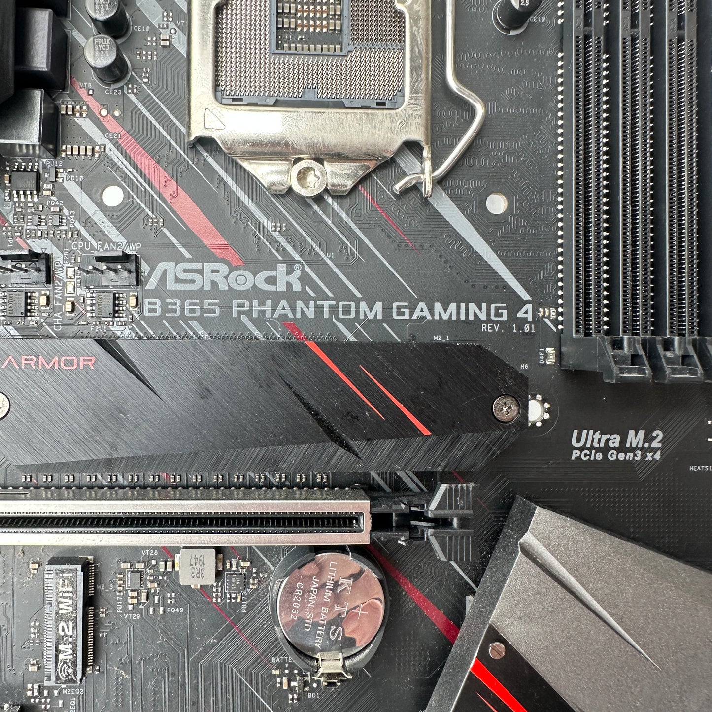 ASROCK B365 Phantom Gaming 4 Motherboard Black with WiFi Card