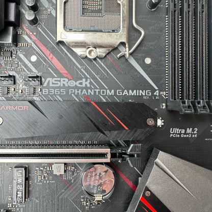 ASROCK B365 Phantom Gaming 4 Motherboard Black with WiFi Card