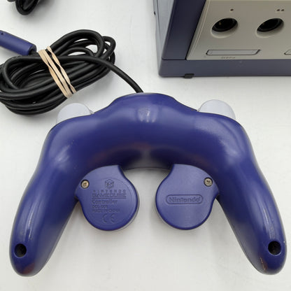 Nintendo GameCube DOL-001 2001 Blue Video Game System with Controller