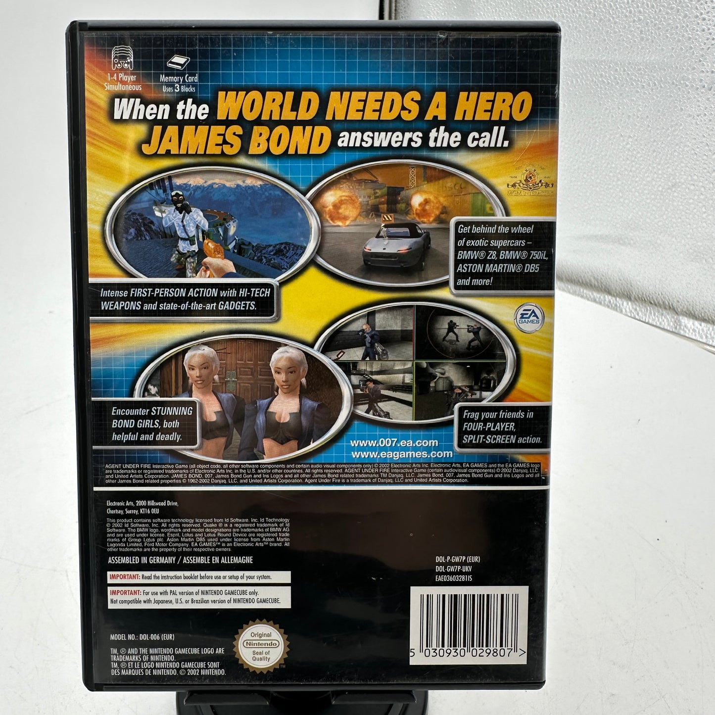 007 Agent Under Fire for Nintendo PAL GameCube REGION LOCKED READ