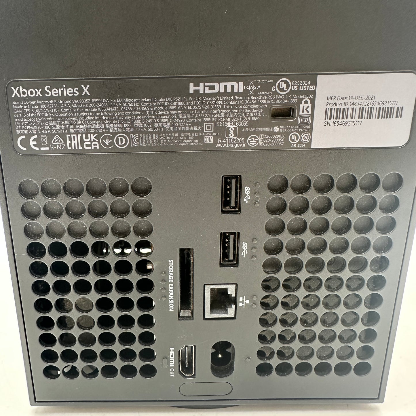 Microsoft Xbox Series X (1881) 2020 1TB READ