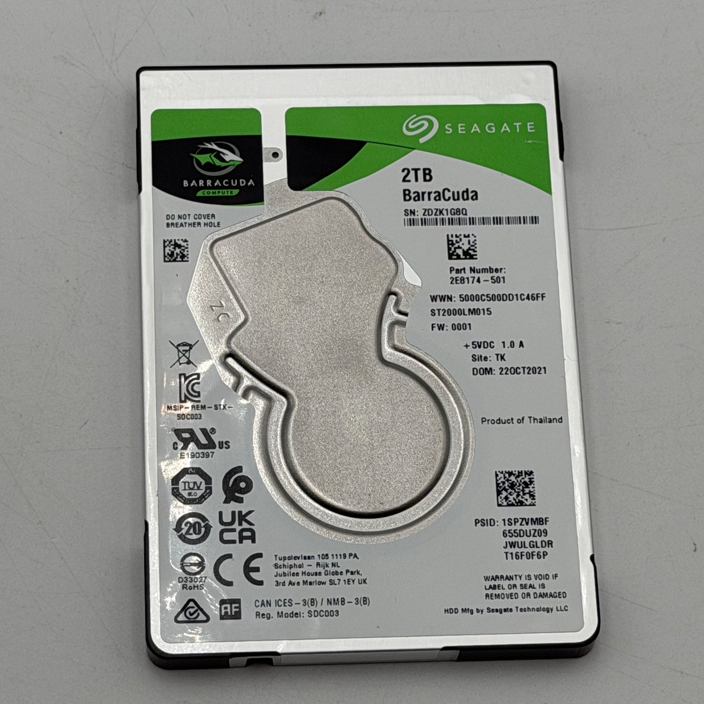 Seagate Barracuda HDD 2TB Green