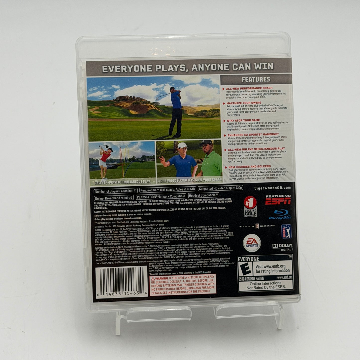 Playstation 3 Tiger Woods 2009 Game with Box