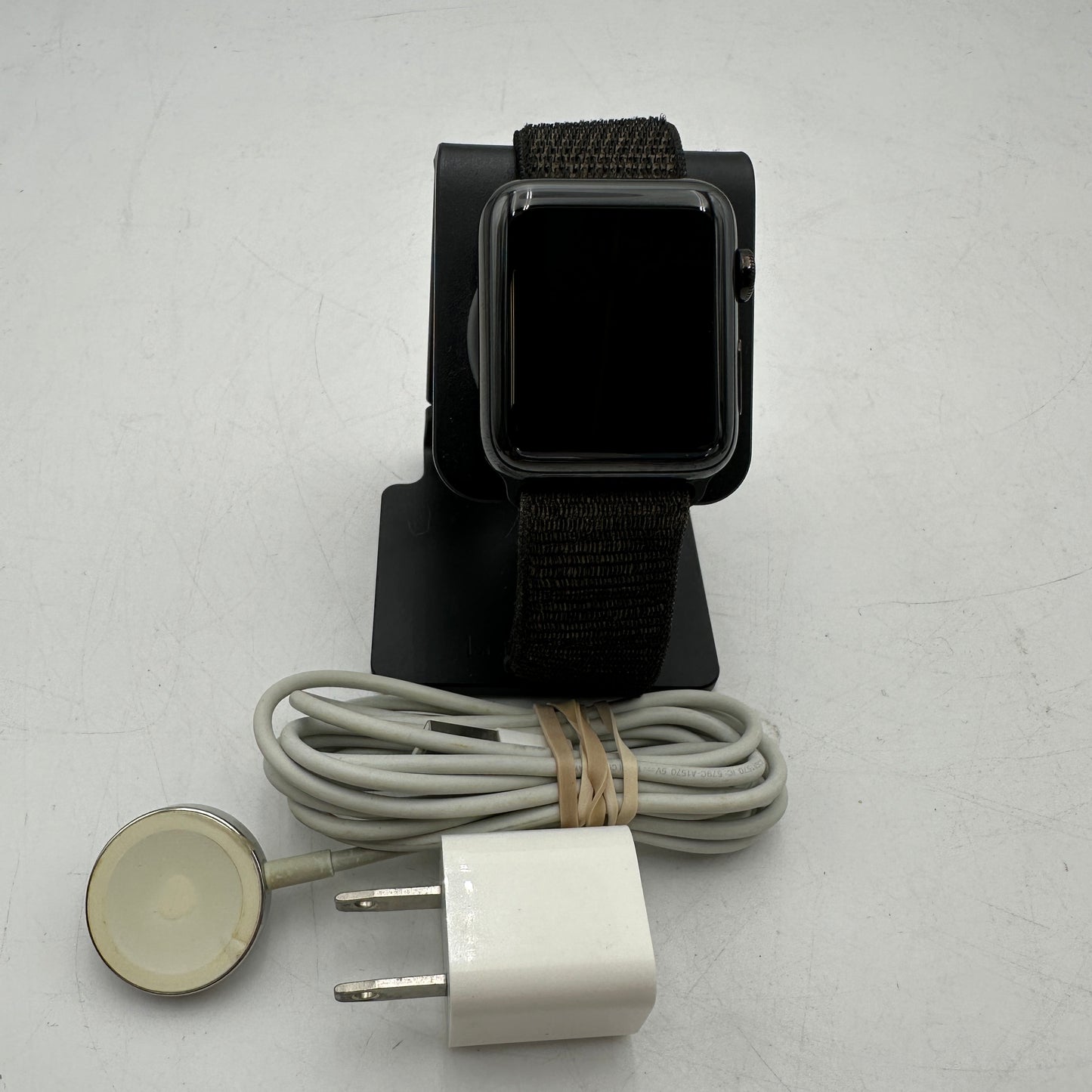 Unlocked Apple Watch Series 3 Cellular A1861 42mm Stainless w/ Charger