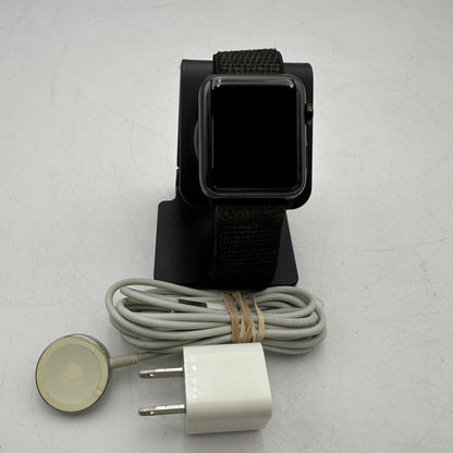 Unlocked Apple Watch Series 3 Cellular A1861 42mm Stainless w/ Charger