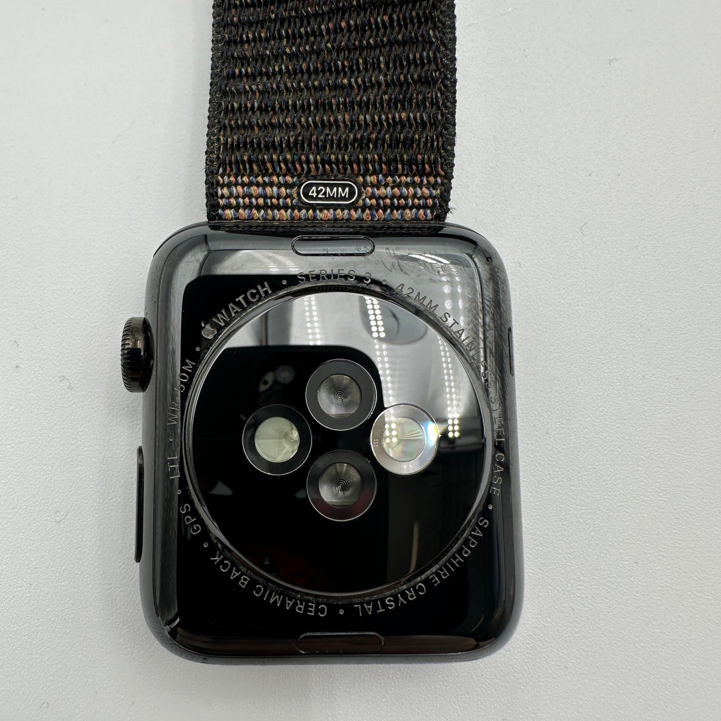 Unlocked Apple Watch Series 3 Cellular A1861 42mm Stainless w/ Charger