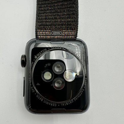 Unlocked Apple Watch Series 3 Cellular A1861 42mm Stainless w/ Charger