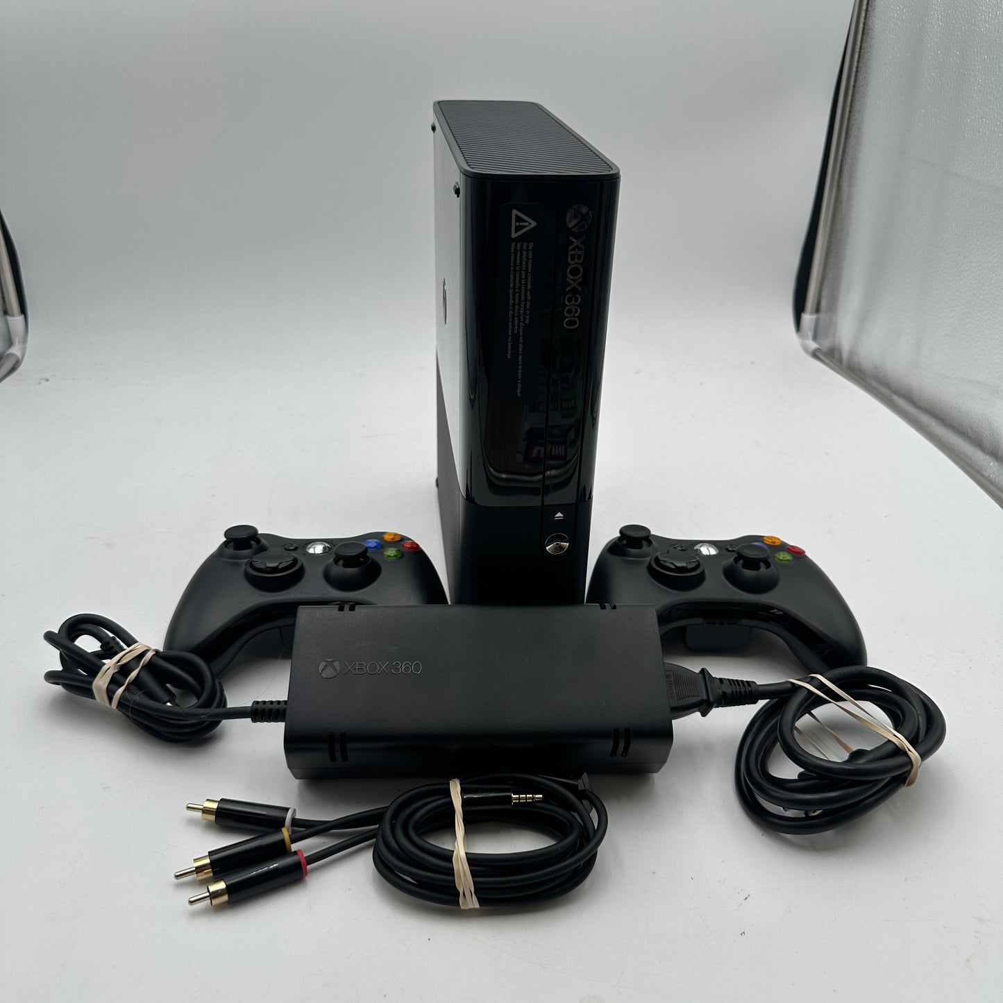 Microsoft Xbox 360 E (1538) 2013 Console, Black, 4GB with 2 Controllers