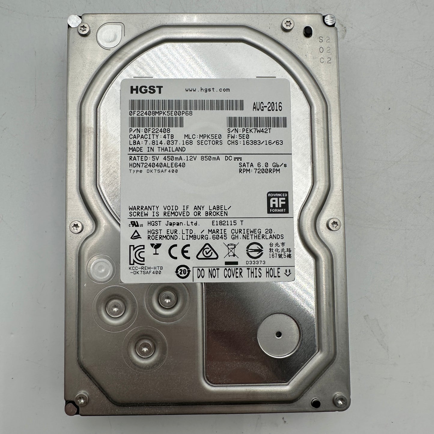 HGST 4TB HDD 7200 RPM Internal Hard Drive