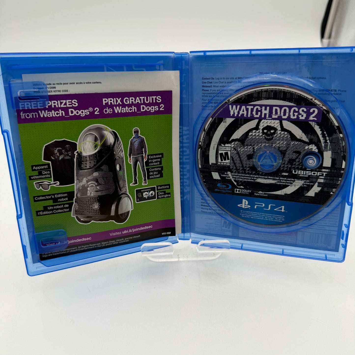 Playstation 4 Watch Dogs 2 Video Game With Case