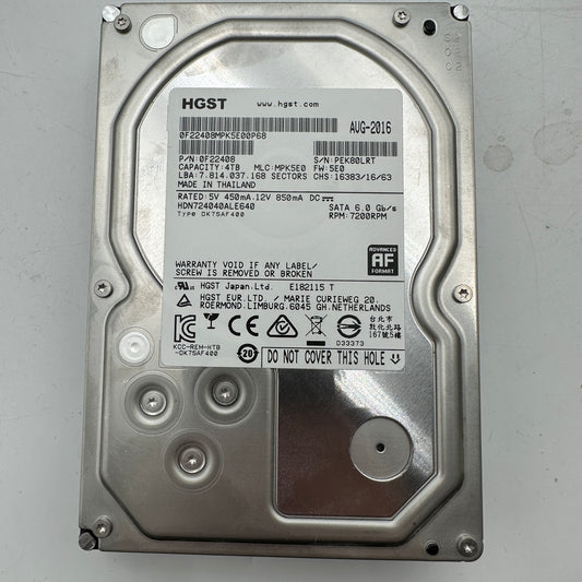 HGST 4TB HDD 7200 RPM Computer Internal Hard Drive