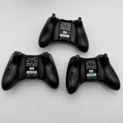 Microsoft Xbox 360 Lot of Two With 3 Controllers and Rechargeable Batteries