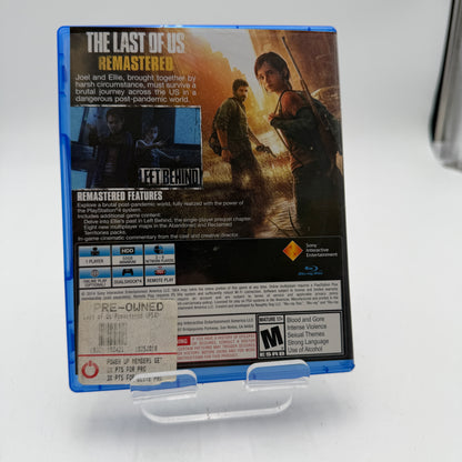 Playstation 4 The Last of Us Remastered With Game Case