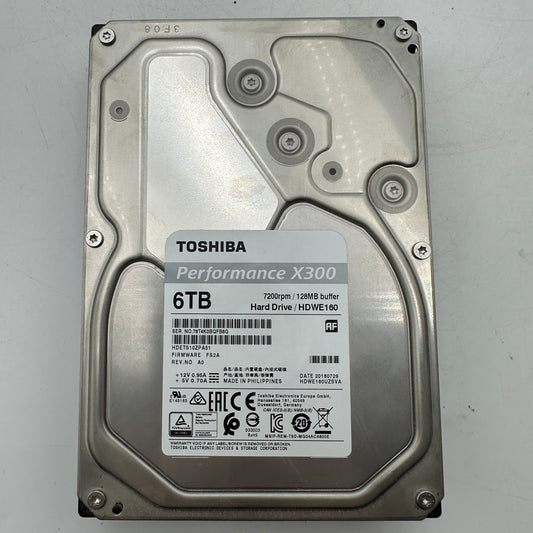Toshiba 6TB HDD 7200 RPM Internal Hard Drive