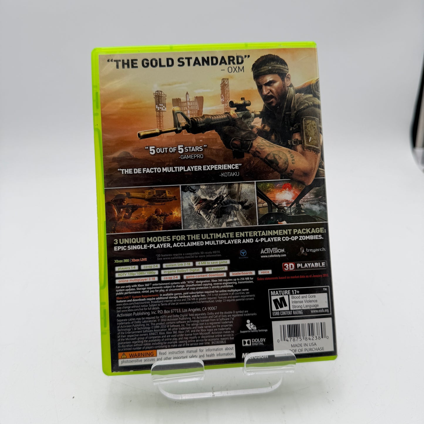 Xbox 360 Call of Duty Black Ops Limited Edition Game with Case