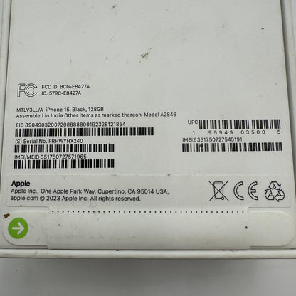 Apple iPhone 15 128GB T-Mobile READ Minty
