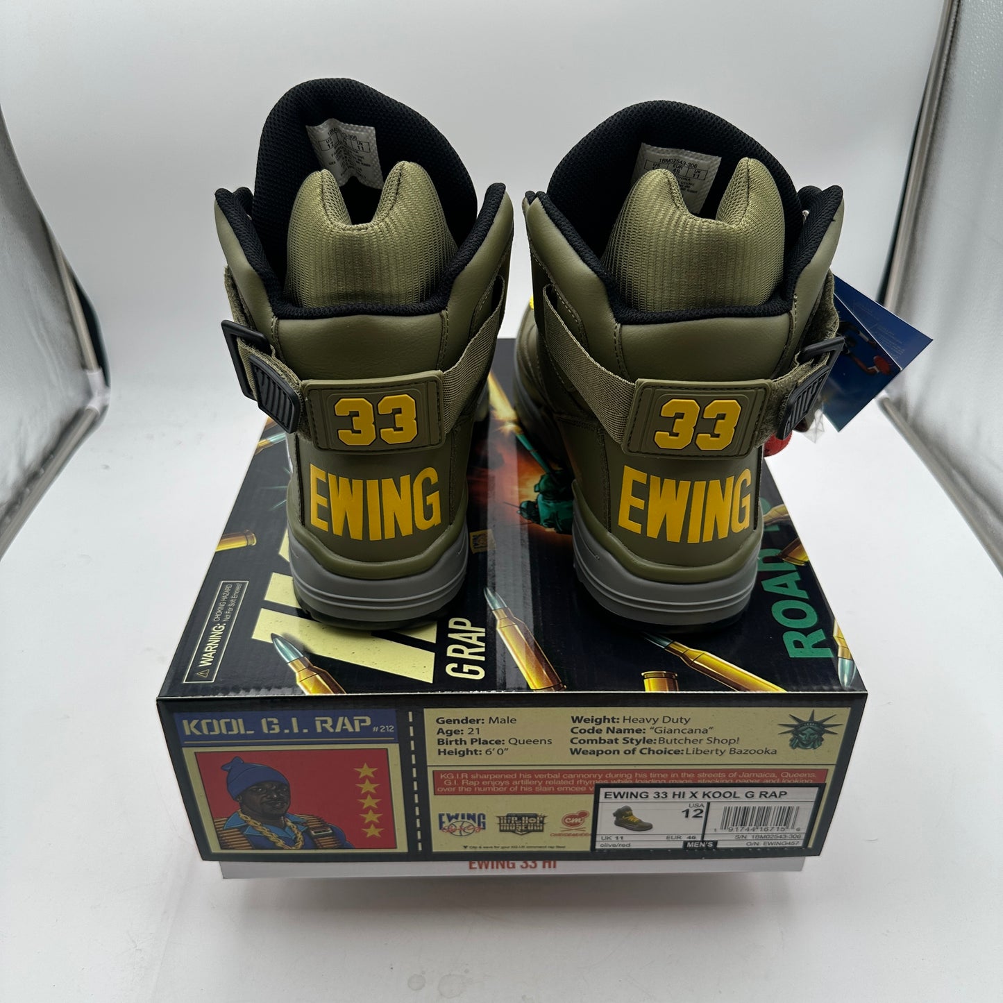 Patrick Ewing 33 Hi X Kool G Rap Sneakers Size 12