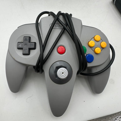 Nintendo 64 NUS-001 1996 Black Console 2 Controllers TESTED READ