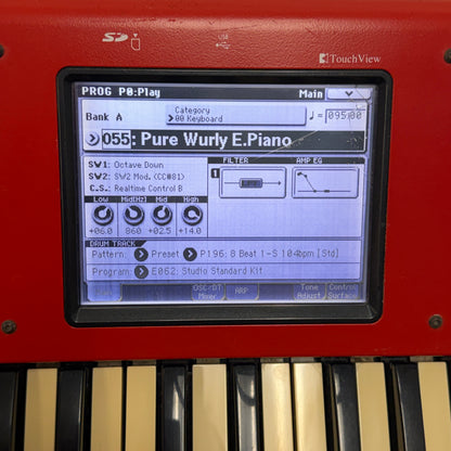 RARE KORG M50-61 Music Workstation Red READ