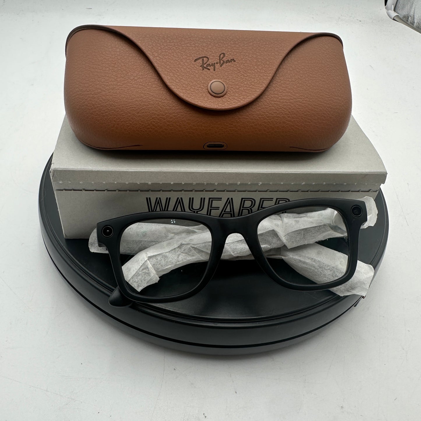 Ray-Ban Meta Wayfarer RW4012 Smart Glasses Matte Black Transition Lens MINTY