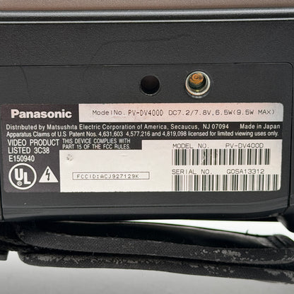 Panasonic PV-DV400D With Carrying case READ