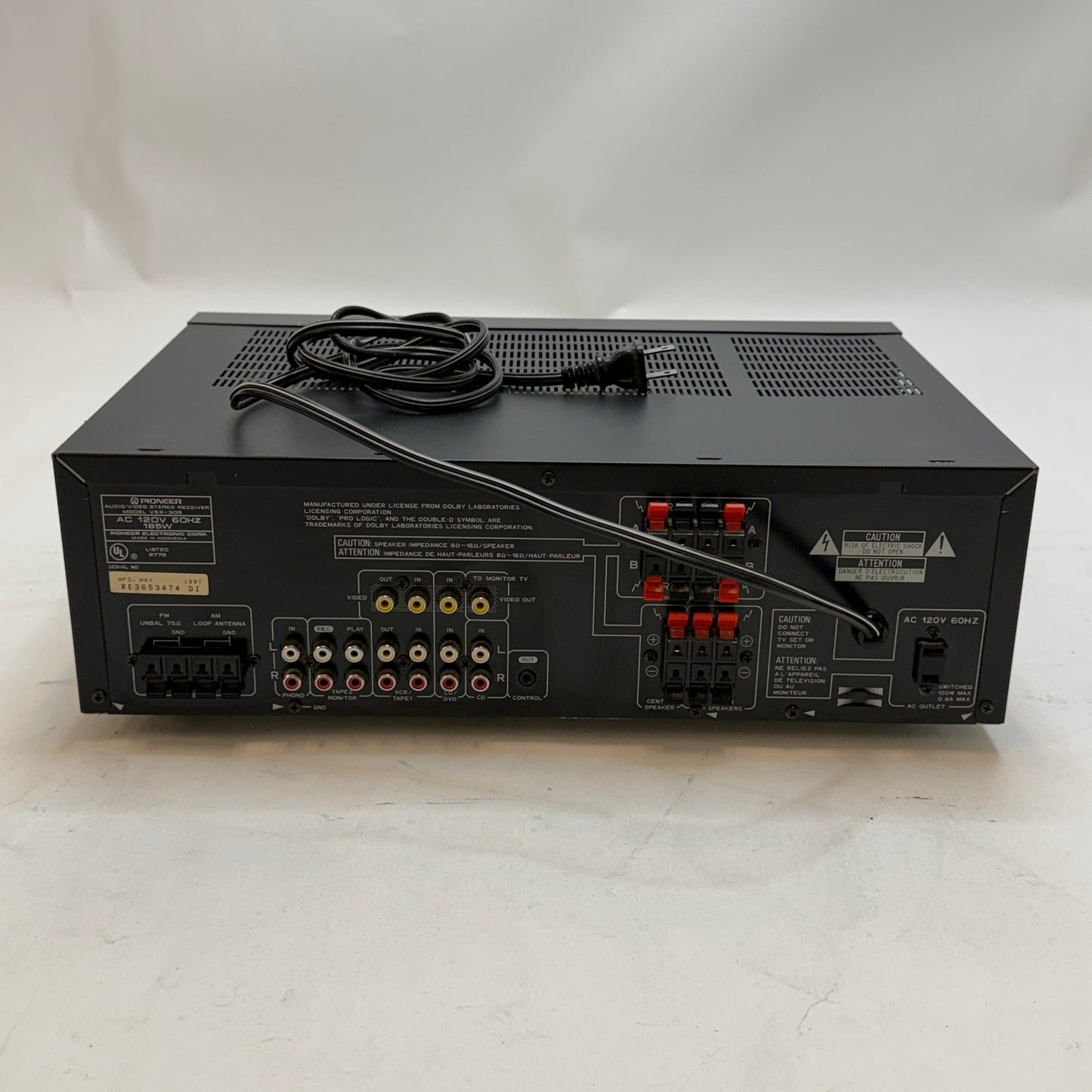 Pioneer VSX-305 Home Audio Receiver READ