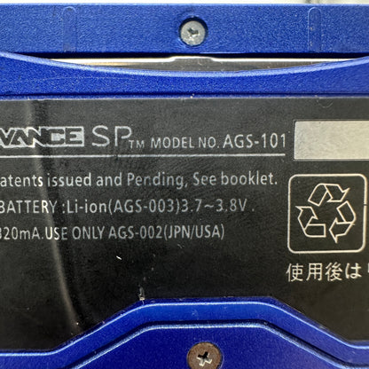 Nintendo Game Boy Advance SP AGS-101 2005 Kyogre Edition READ