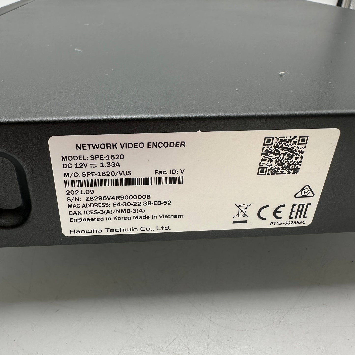 Hanwha SPE-1620 Network Video Encoder READ