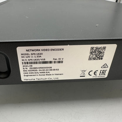 Hanwha SPE-1620 Network Video Encoder READ