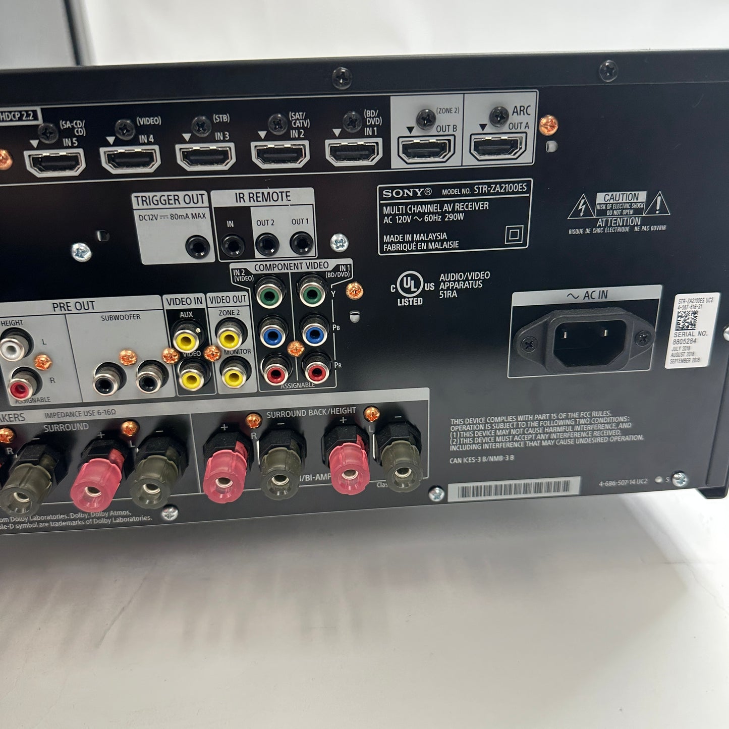 Sony STR-ZA3100ES 7.2 Channel Home Theater 4K Receiver with Dolby Atmos