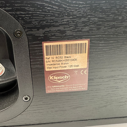 Klipsch RC-52 Center Channel Speaker