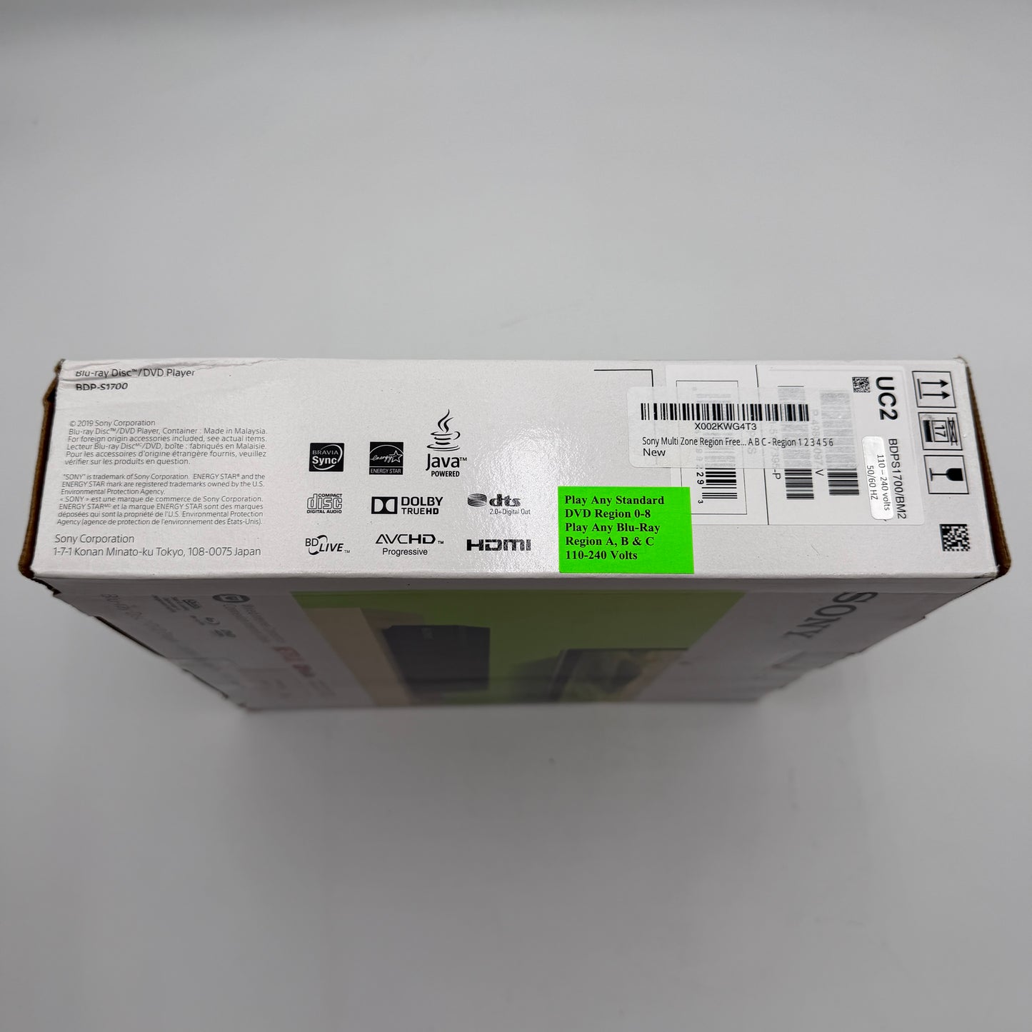 Sony BDP-S1700 DVD Player Region Free NEW