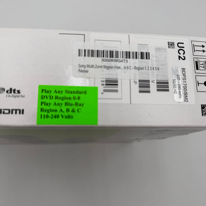 Sony BDP-S1700 DVD Player Region Free NEW