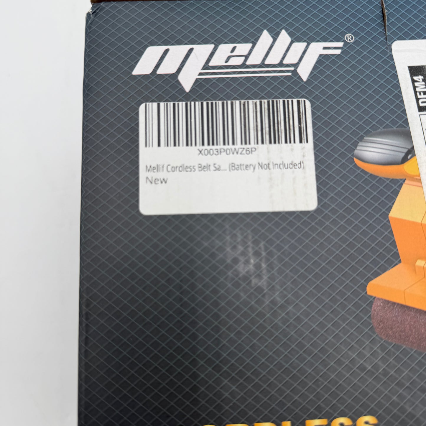 Mellif Cordless Belt Sander 20v NEW