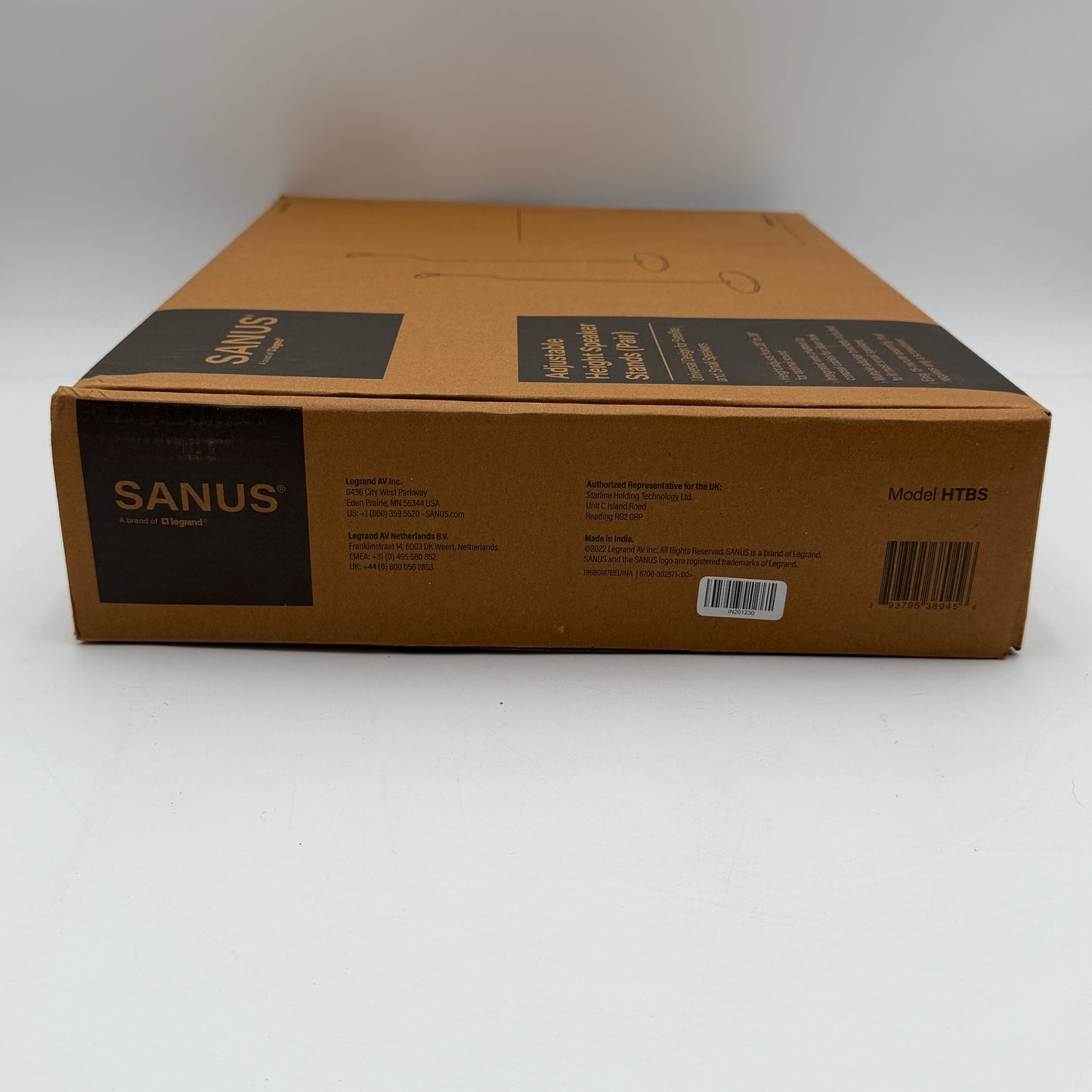 Sanus HTBS Set of 2 Adjustable Height Surround Speaker Stands NEW