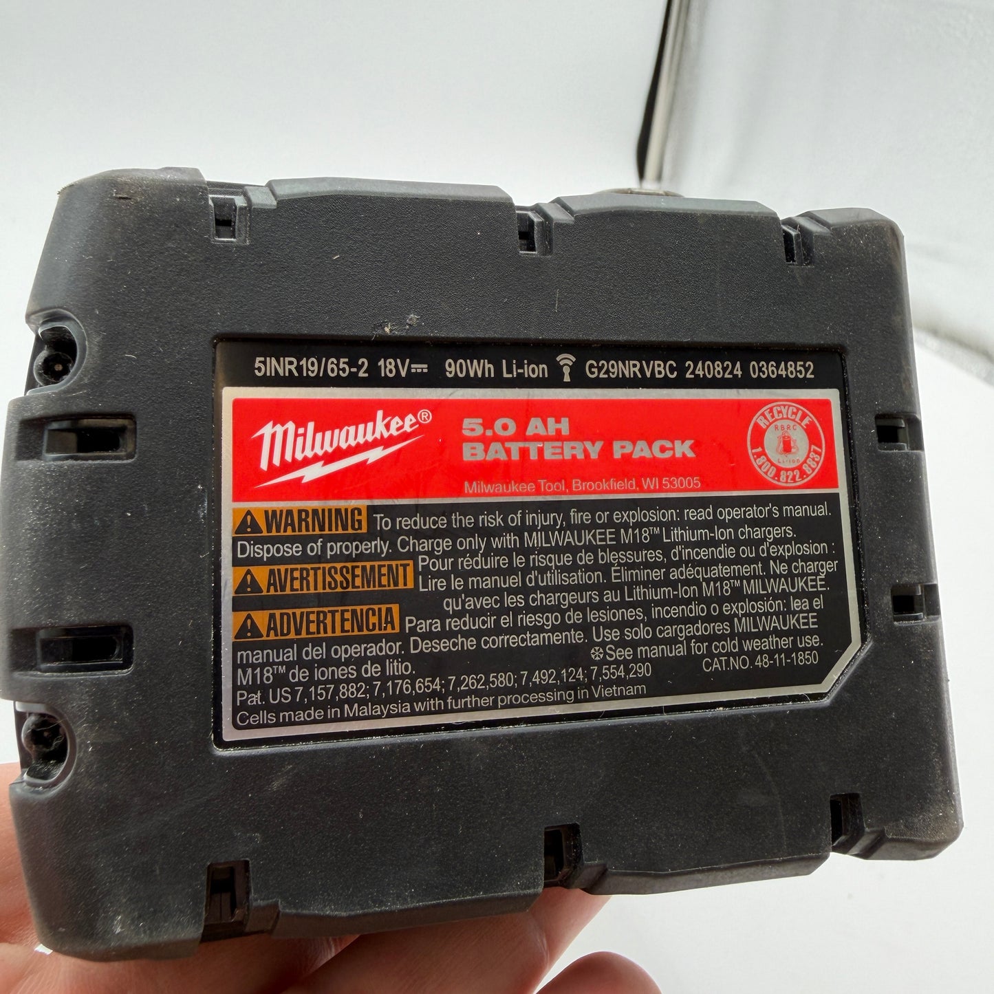 Milwaukee M18 1/2 Hammer Drill Driver with Battery
