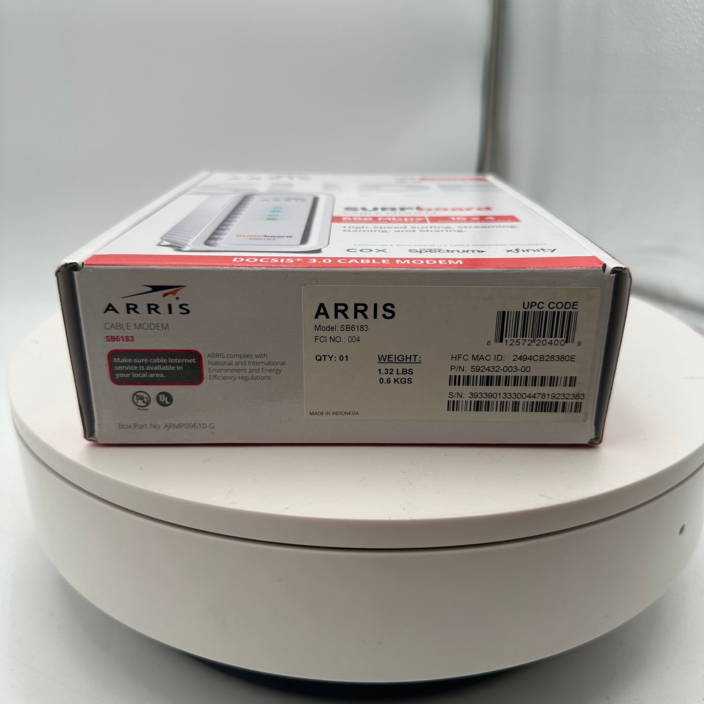 Surfboard SB6183 Cable Modem