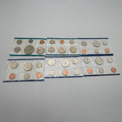 US Mint Lot of 6 1977-87 Uncirculated Coin Set