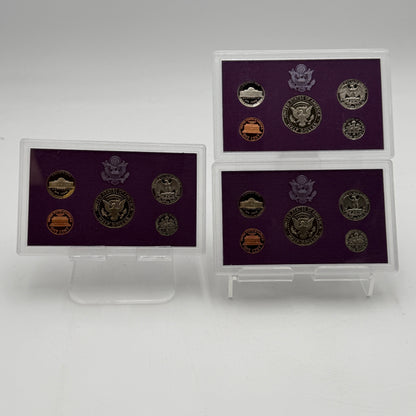 US Mint Lot of 3 1989 1990 United States Mint Proof Coin Set NIB