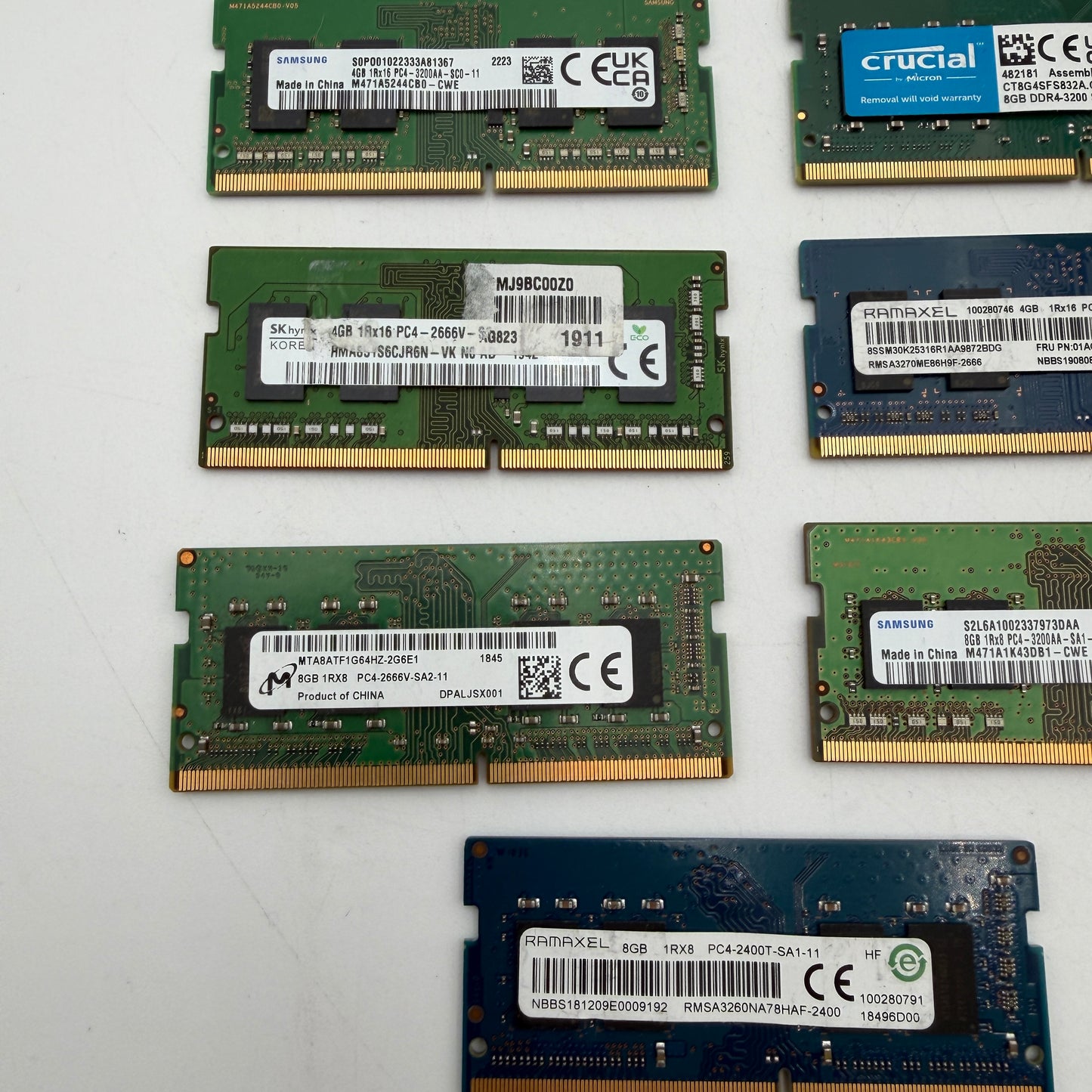 Lot of Untested Laptop RAM 4 & 8 GB Sticks