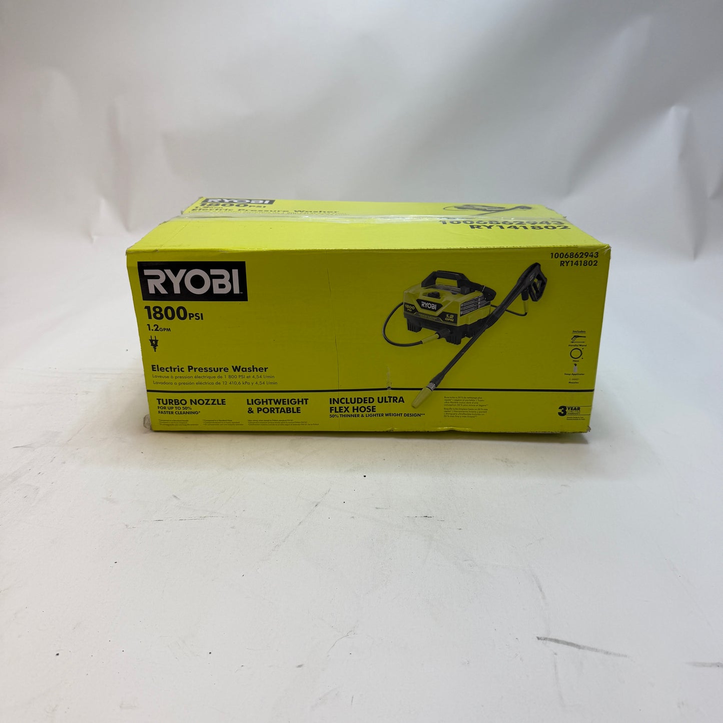 Ryobi 1800 PSI Electric Pressure Washer RY141802