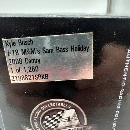 Action Racing 2008 Kyle Busch 1/24 Sam Bass Holiday #18 Camry Ltd 1260