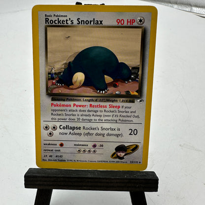 Pokemon Rocket's Snorlax #33 Collectible Card