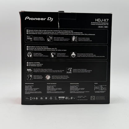 Pioneer HDJ-X7 DJ Headphones Black With Box READ