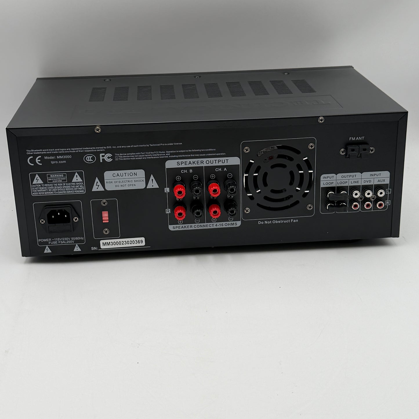 Technical Pro MM3000 Mic Mixing Amplifier